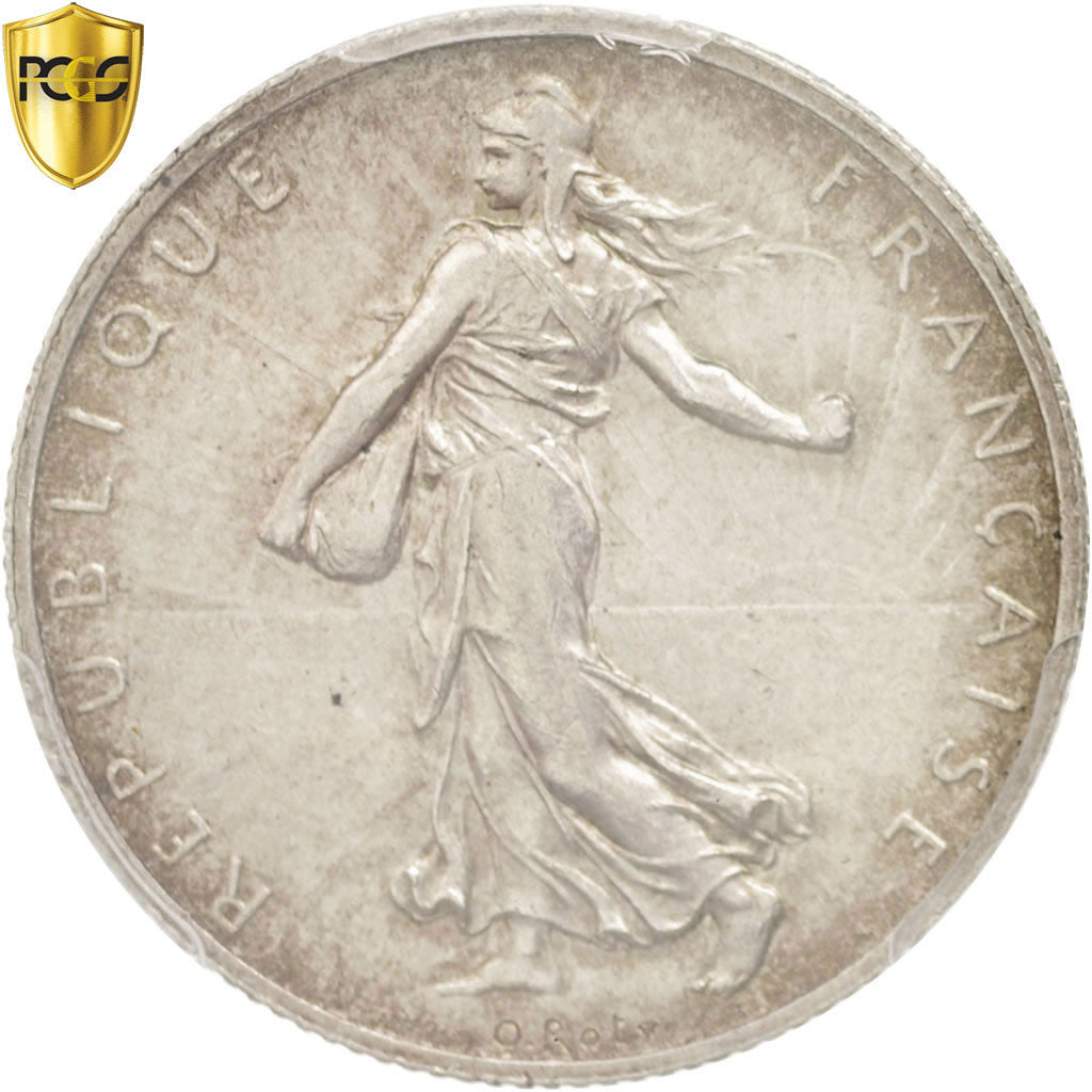 Coin, France, Semeuse, 2 Francs, 1902, Paris, PCGS, MS62, MS(60-62), Silver