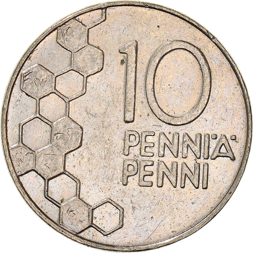 Moneda, Finlandia, 10 Pennia, 1991