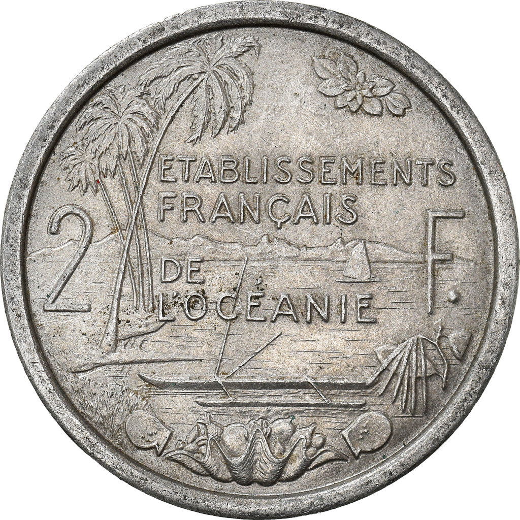 Monnaie, Océanie, 2 Francs, 1949