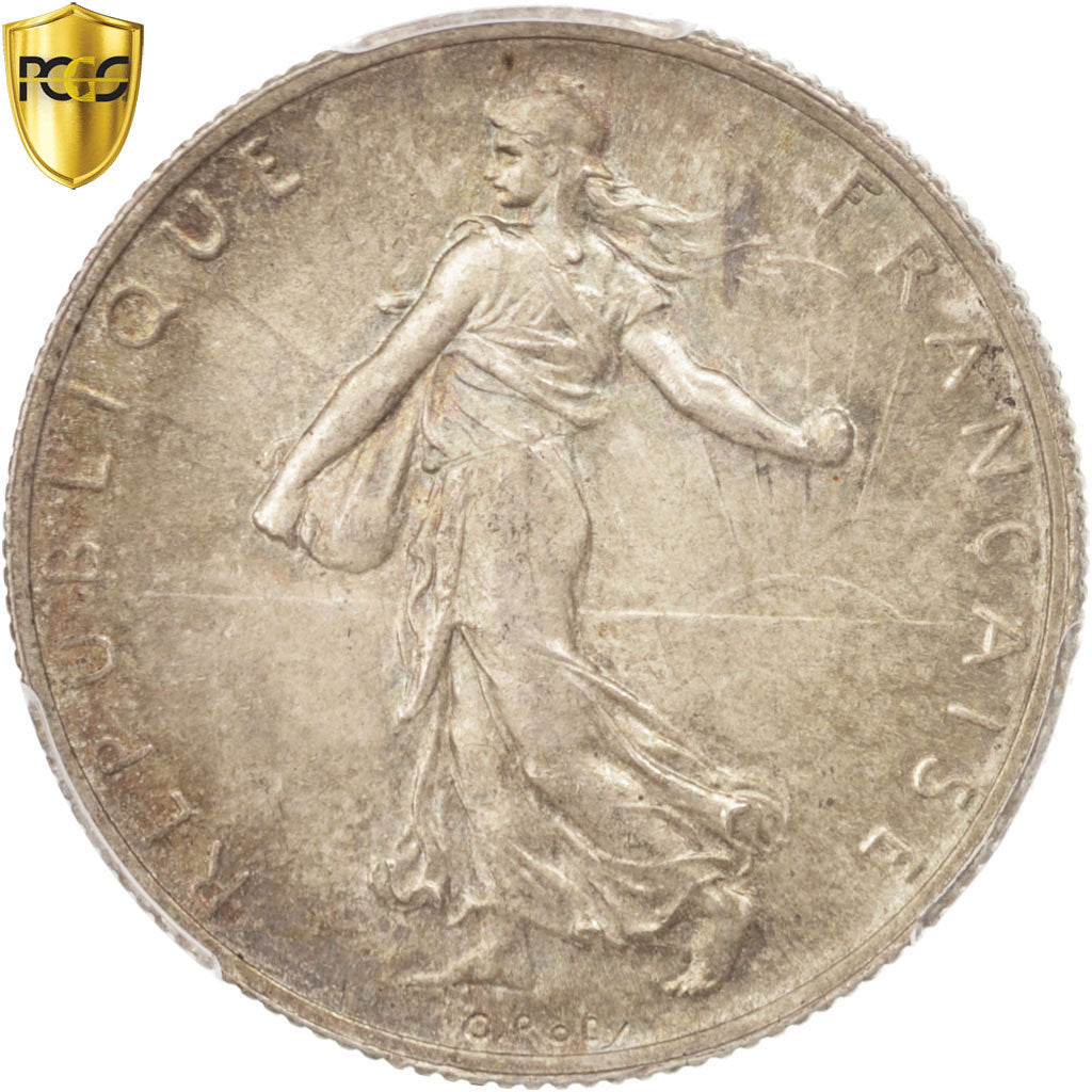 Coin, France, Semeuse, 2 Francs, 1920, Paris, PCGS, MS64, MS(64), Silver