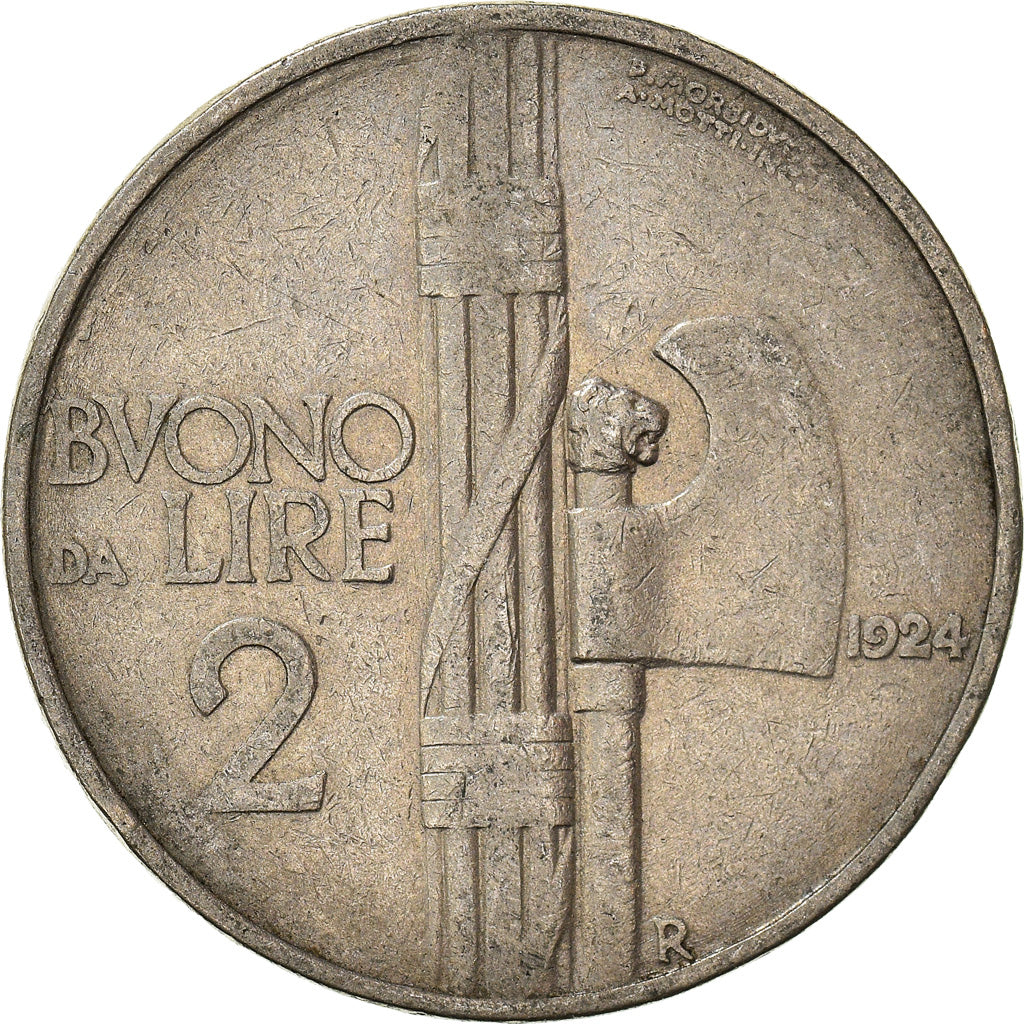 Moneta, Italia, 2 Lire, 1924