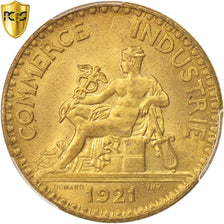 Coin, France, Chambre de commerce, 2 Francs, 1921, Paris, PCGS, MS64, MS(64)