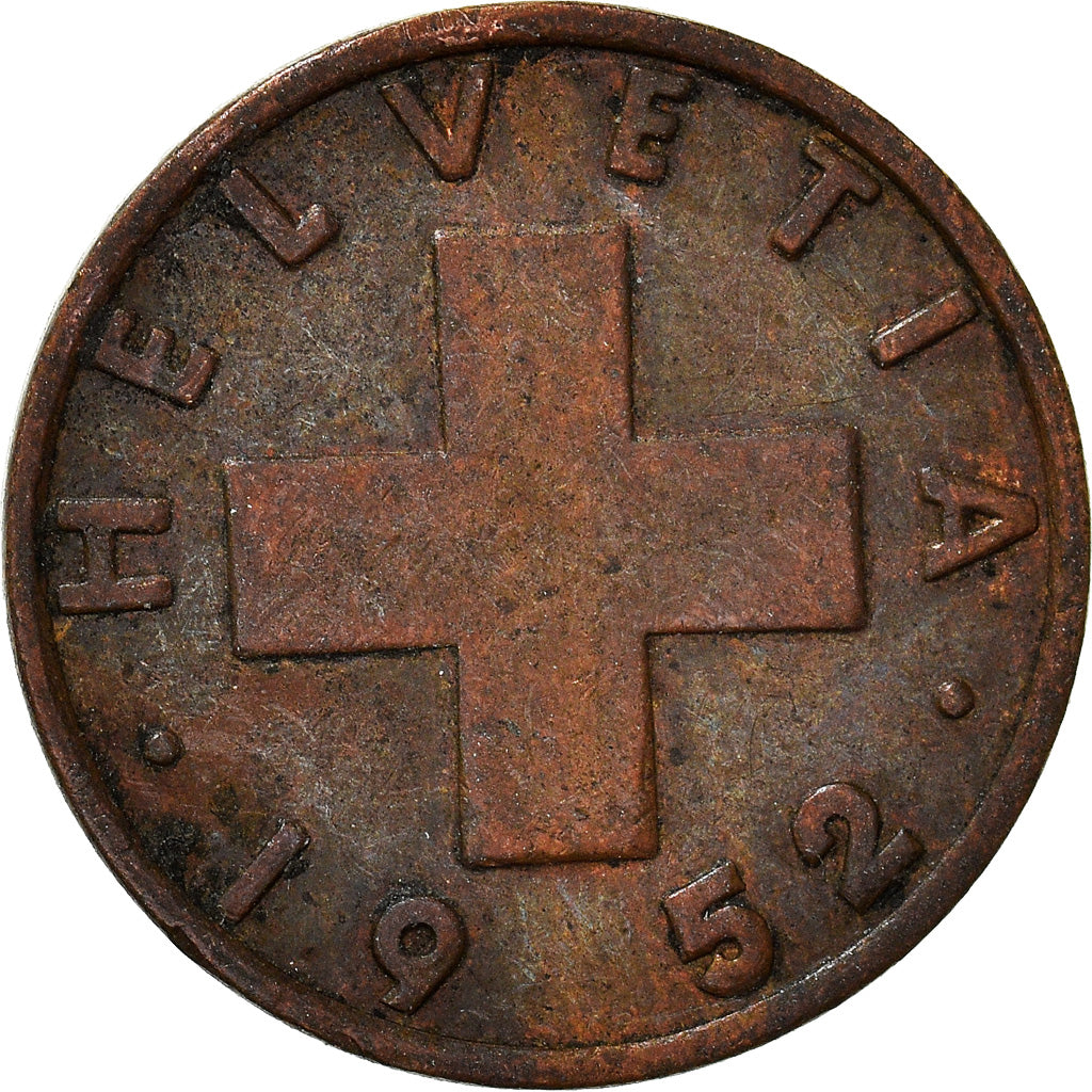 Moneta, Svizzera, 2 Rappen, 1952