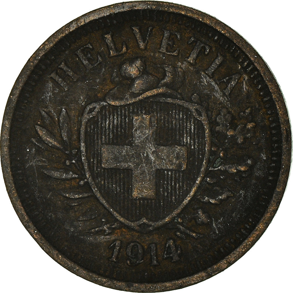 Moneta, Szwajcaria, Rappen, 1914