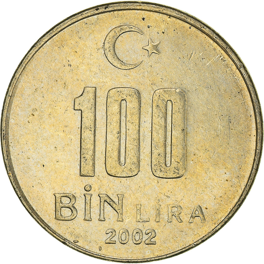 Coin, Turkey, 100000 Lira, 100 Bin Lira, 2002