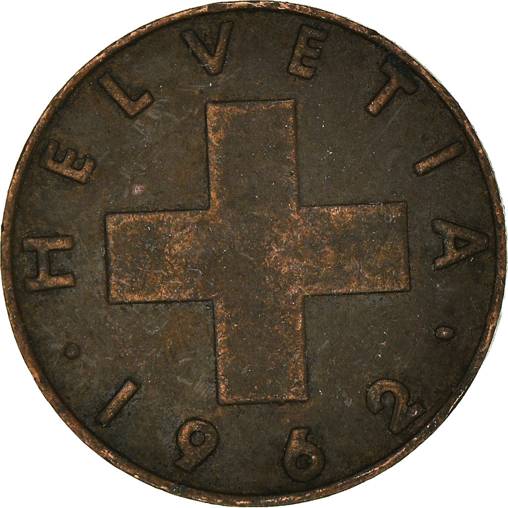 Coin, Switzerland, Rappen, 1962