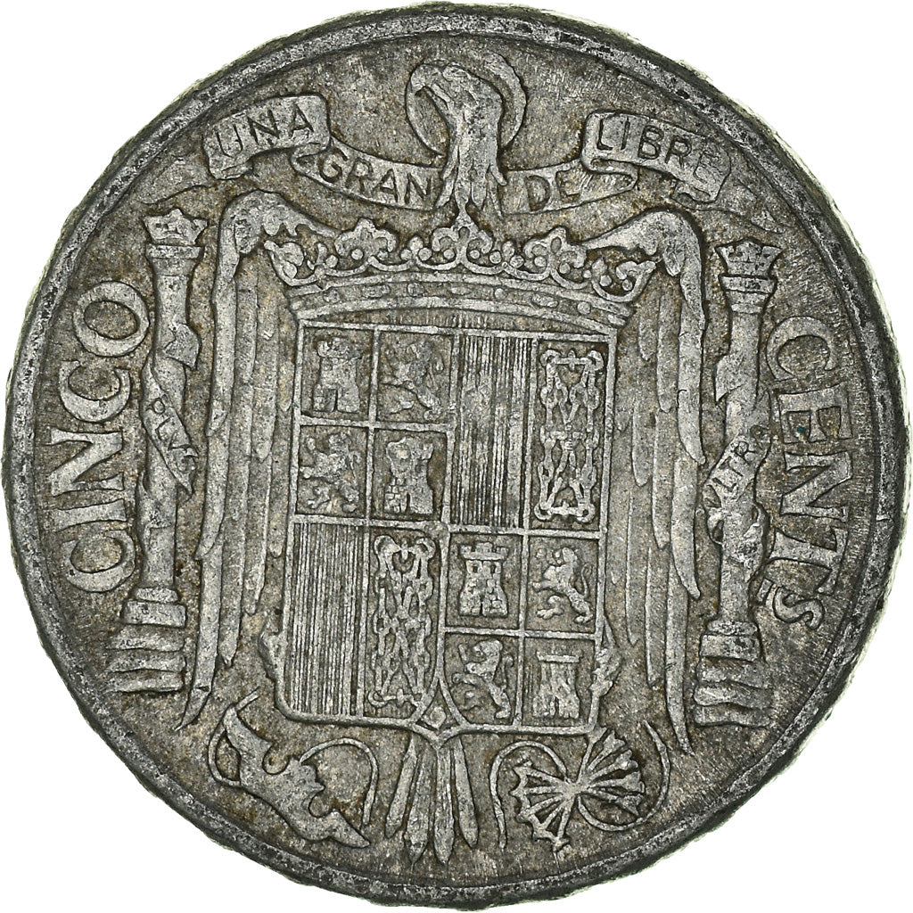 Moeda, Espanha, 5 Centimos, 1940