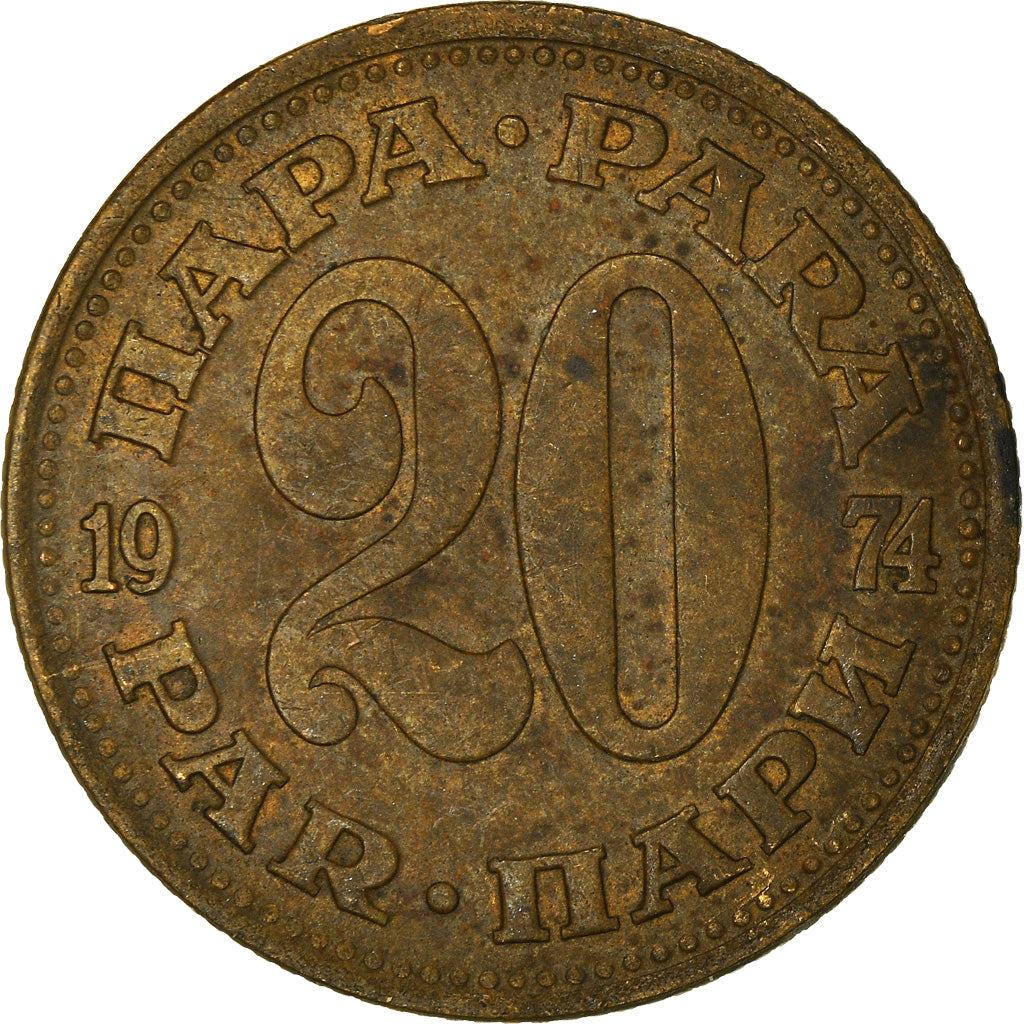 Moneta, Iugoslavia, 20 Para, 1974