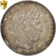 Francia, Louis-Philippe, 5 Francs, 1834, Paris, PCGS, AU53, BB+, Argento, KM:...