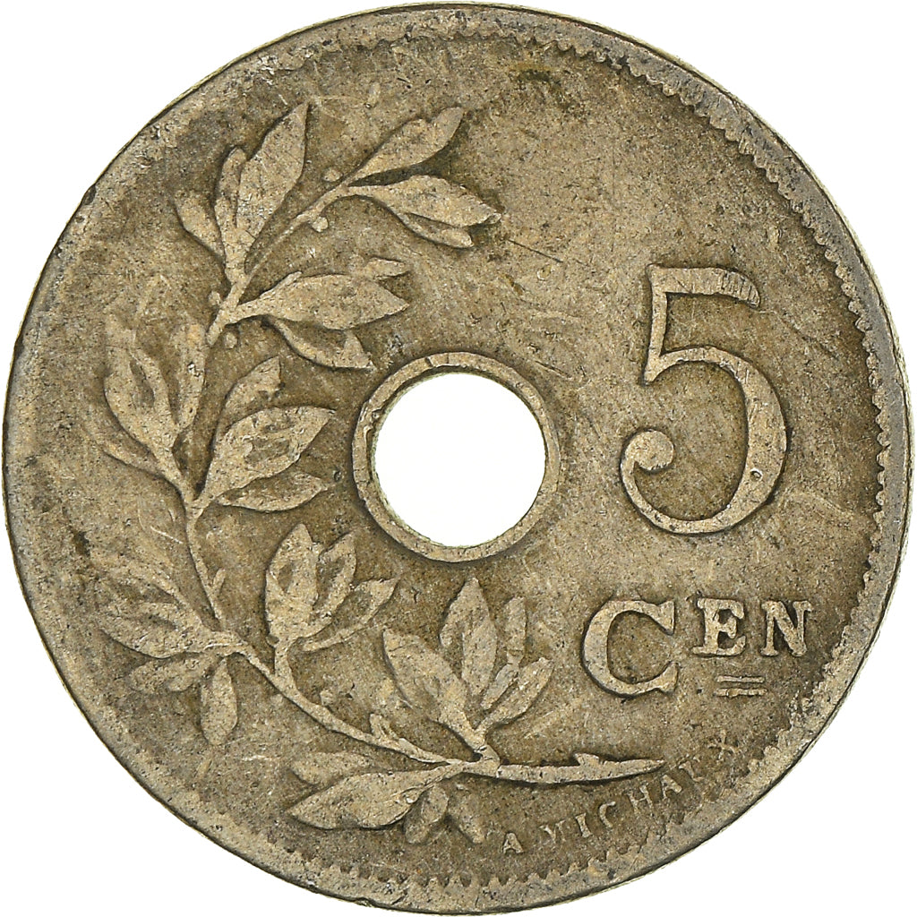 Moeda, Bélgica, 5 Centimes, 1906