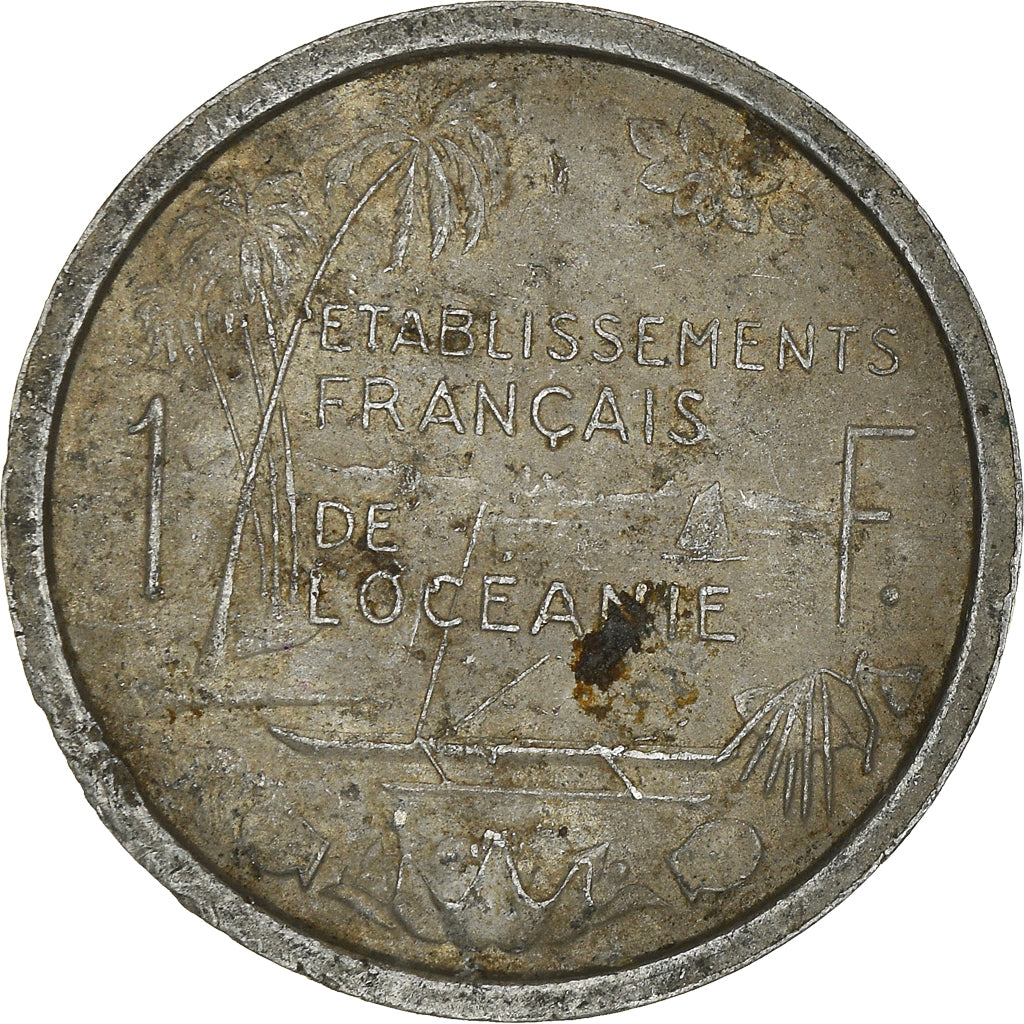 Coin, French Polynesia, 1 Franc, 1949