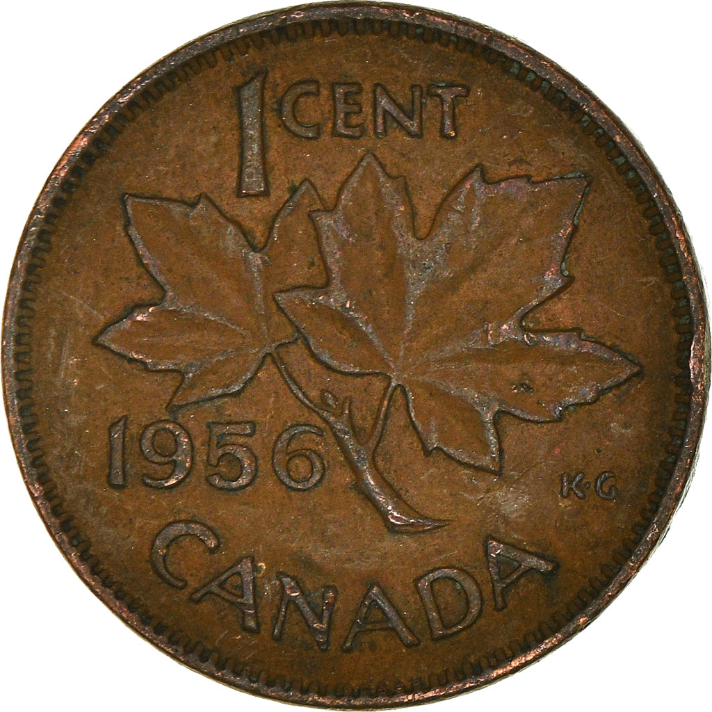 Moneda, Canadá, Cent, 1956