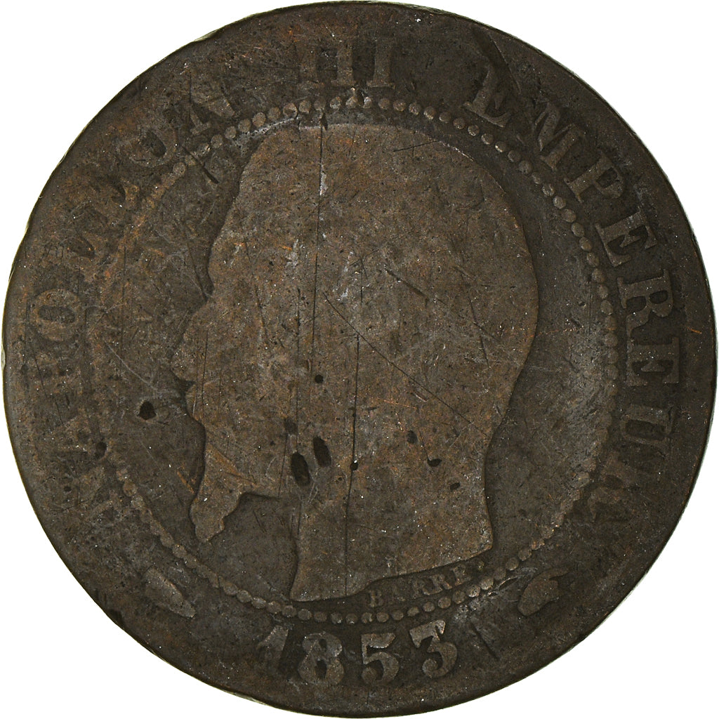 Coin, France, 5 Centimes, 1853