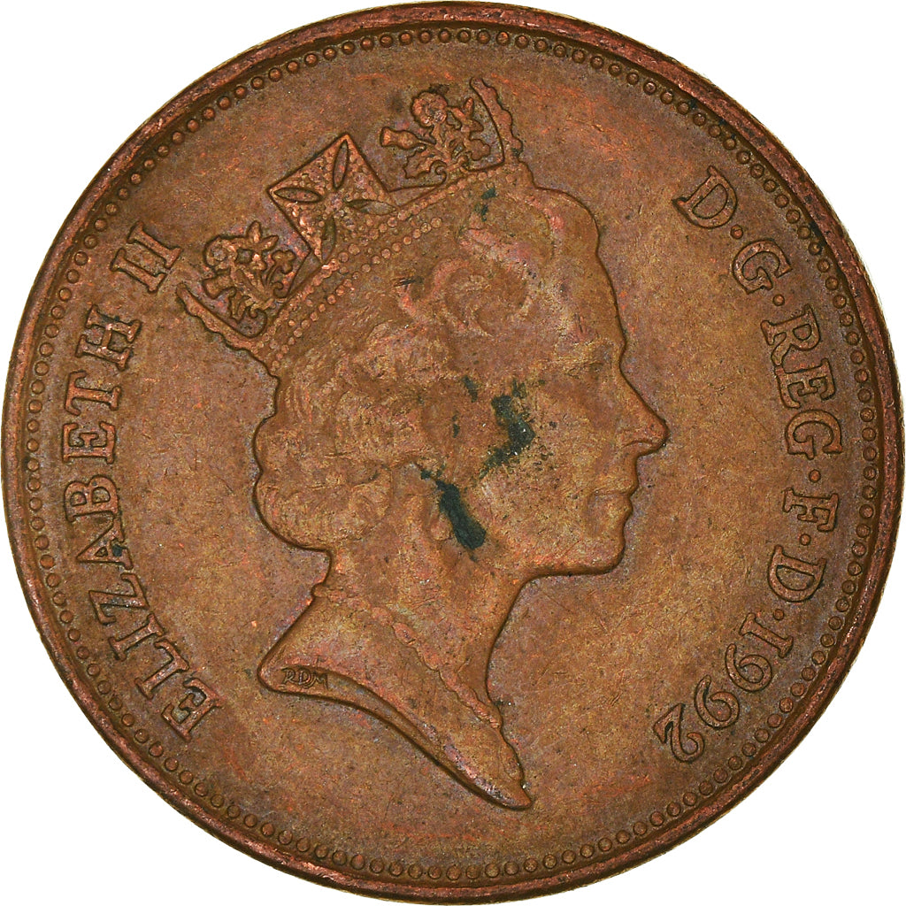 Monnaie, Grande-Bretagne, 2 Pence, 1992