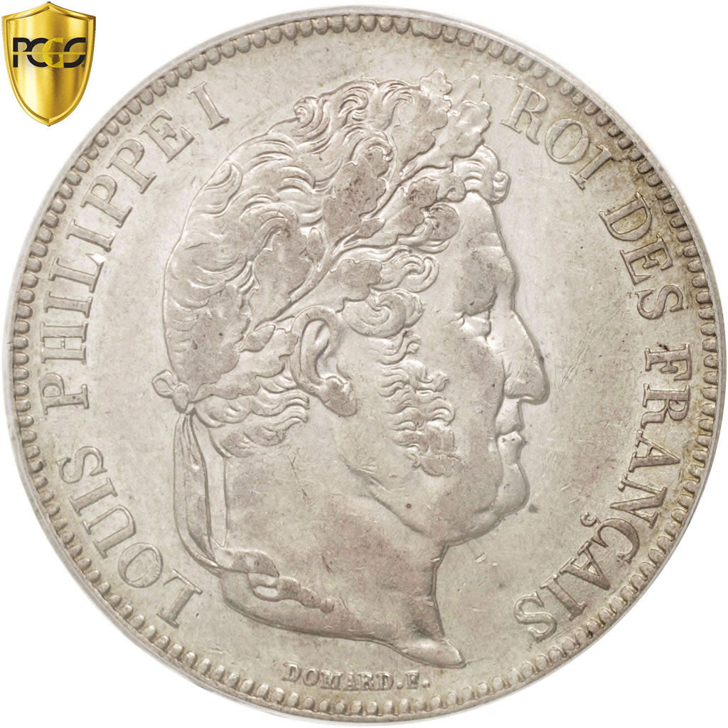 Moneta, Francia, Louis-Philippe, 5 Francs, 1838, Rouen, PCGS, AU55, SPL-