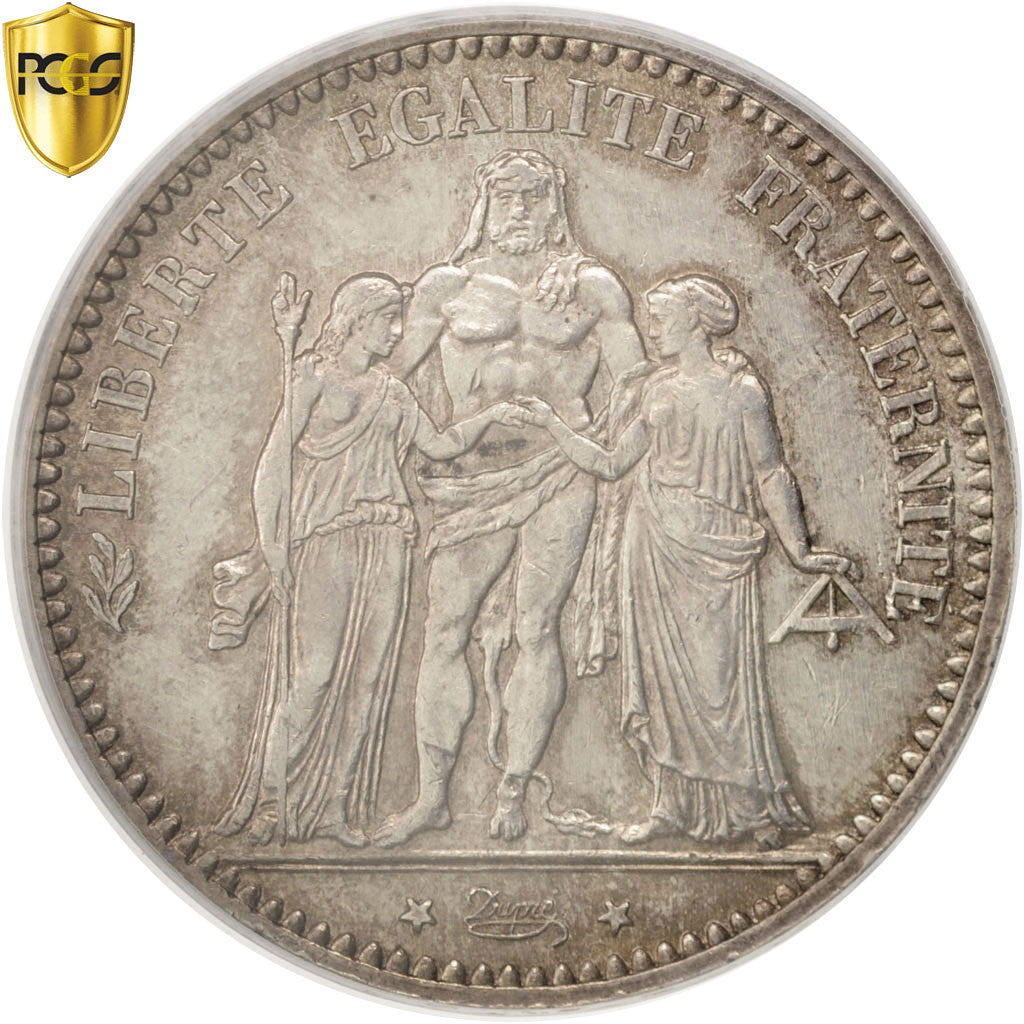 Coin, France, Hercule, 5 Francs, 1873, Paris, PCGS, Genuine, MS(60-62), Silver