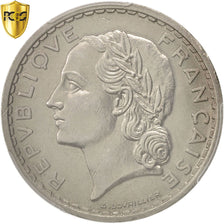 Moneta, Francia, Lavrillier, 5 Francs, 1937, Paris, PCGS, MS62, SPL, Nichel