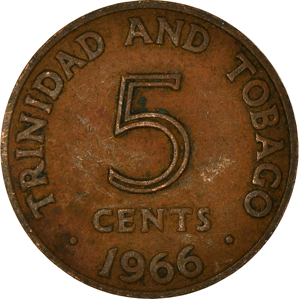 Coin, TRINIDAD & TOBAGO, 5 Cents, 1966