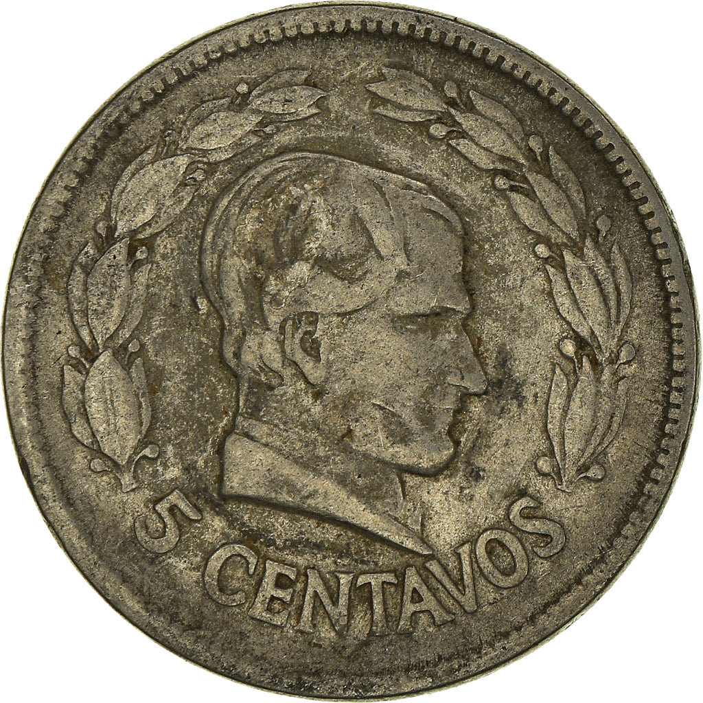 Moneta, Ekwador, 5 Centavos, Cinco, 1928
