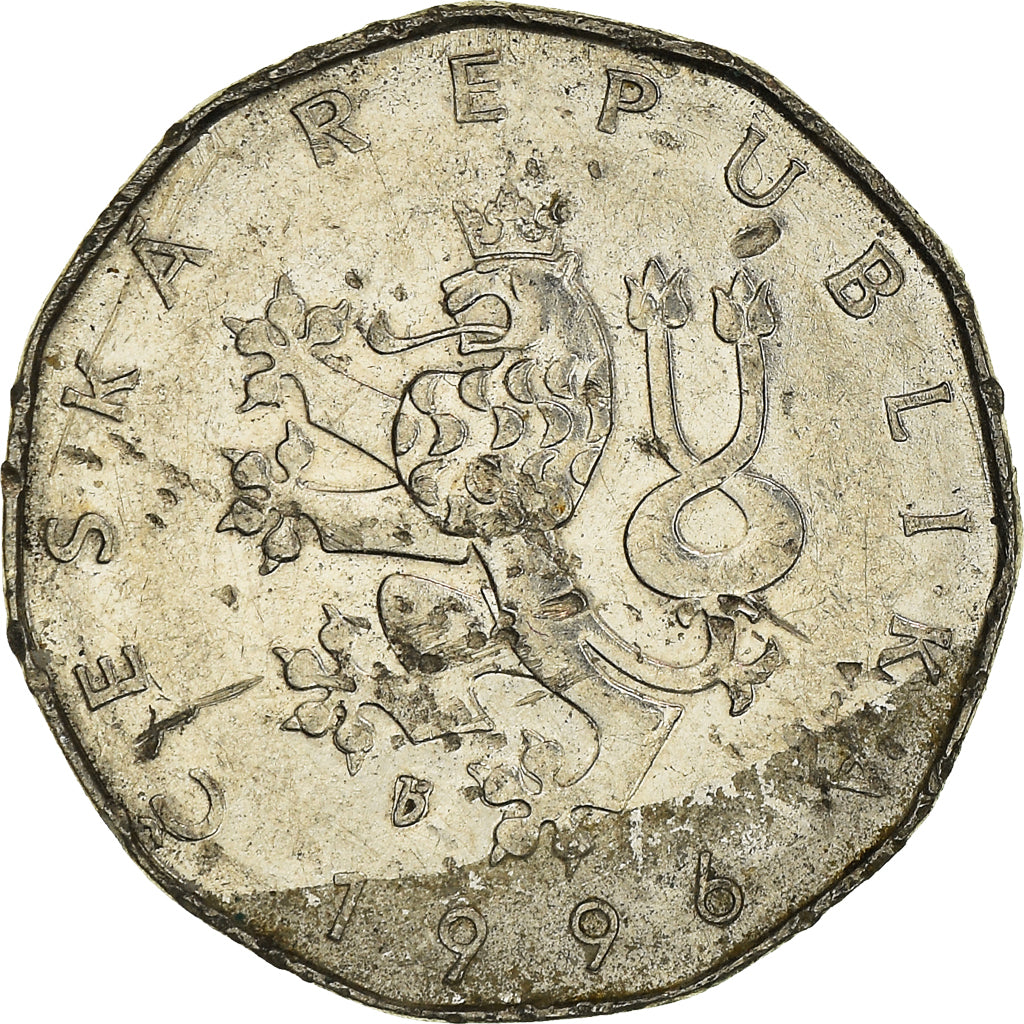 Coin, Czech Republic, 2 Koruny, 1996