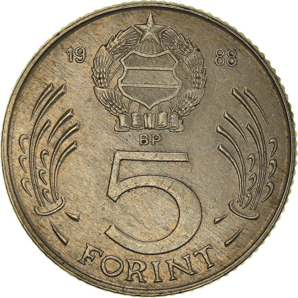 Moneta, Ungheria, 5 Forint, 1988