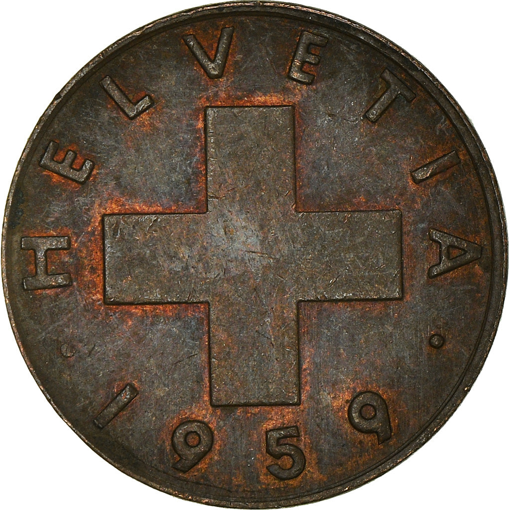 Monnaie, Suisse, Rappen, 1959