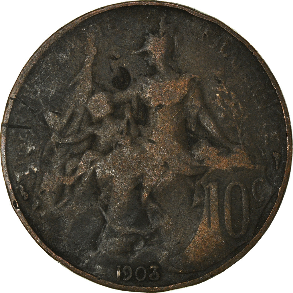Munten, Frankrijk, 10 Centimes, 1903