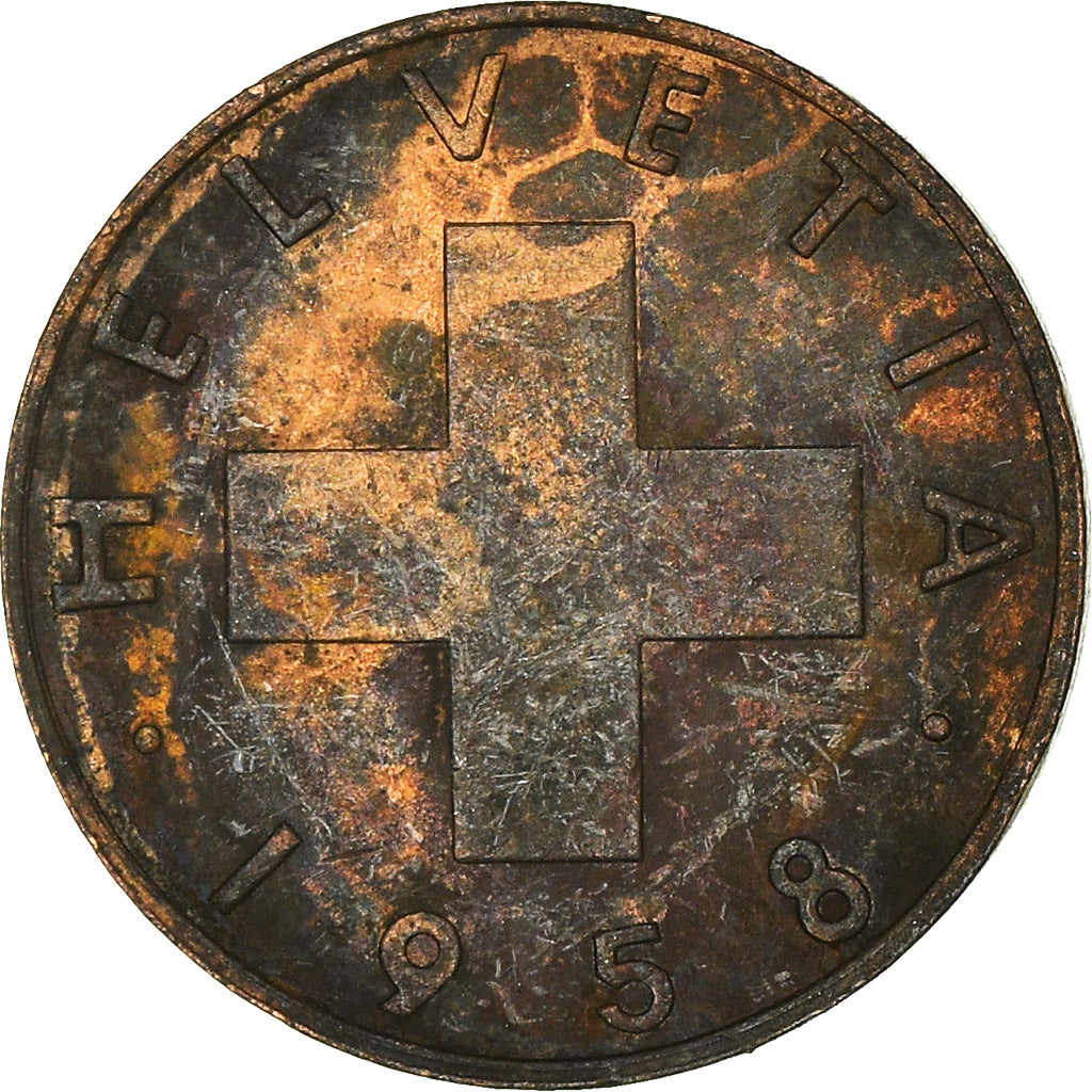 Monnaie, Suisse, Rappen, 1958
