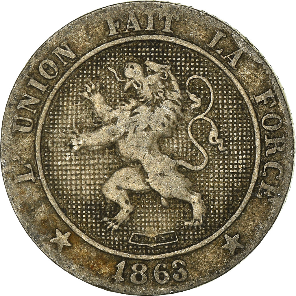 Moeda, Bélgica, 5 Centimes, 1863