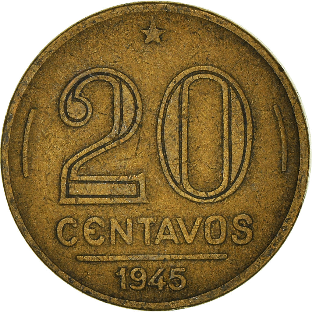 Coin, Brazil, 20 Centavos, 1945