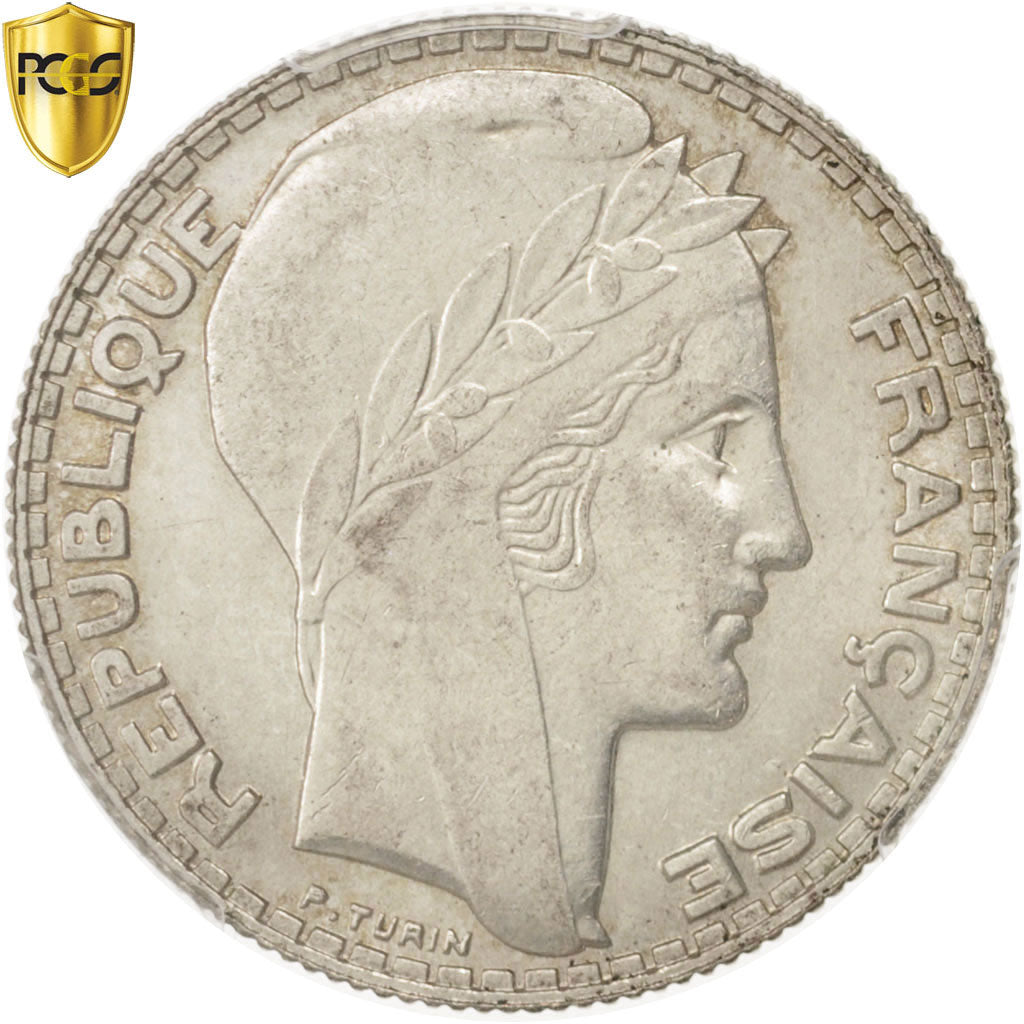 Coin, France, Turin, 10 Francs, 1932, Paris, PCGS, MS62, MS(60-62), Silver