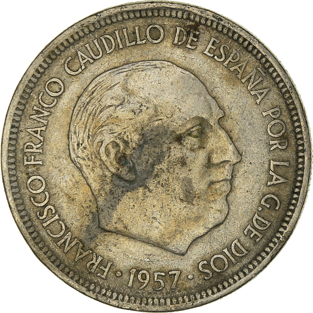 Moneta, Spagna, 5 Pesetas, undated (1957)