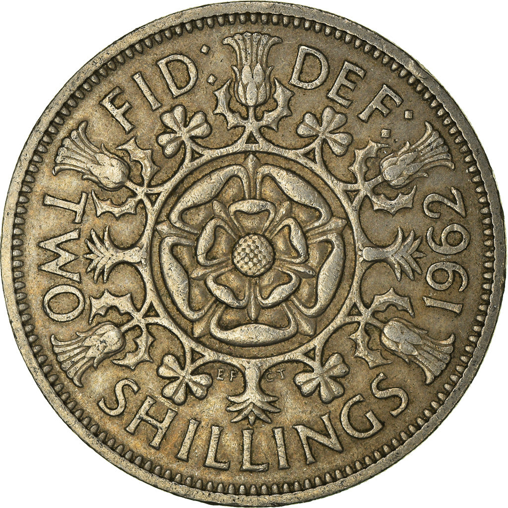 Moneda, Gran Bretaña, Florin, Two Shillings, 1962