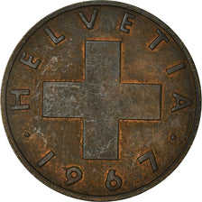 Münze, Schweiz, 2 Rappen, 1967