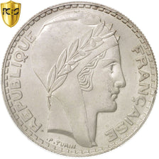 Coin, France, Turin, 20 Francs, 1933, Paris, PCGS, MS64, MS(64), Silver, KM:879
