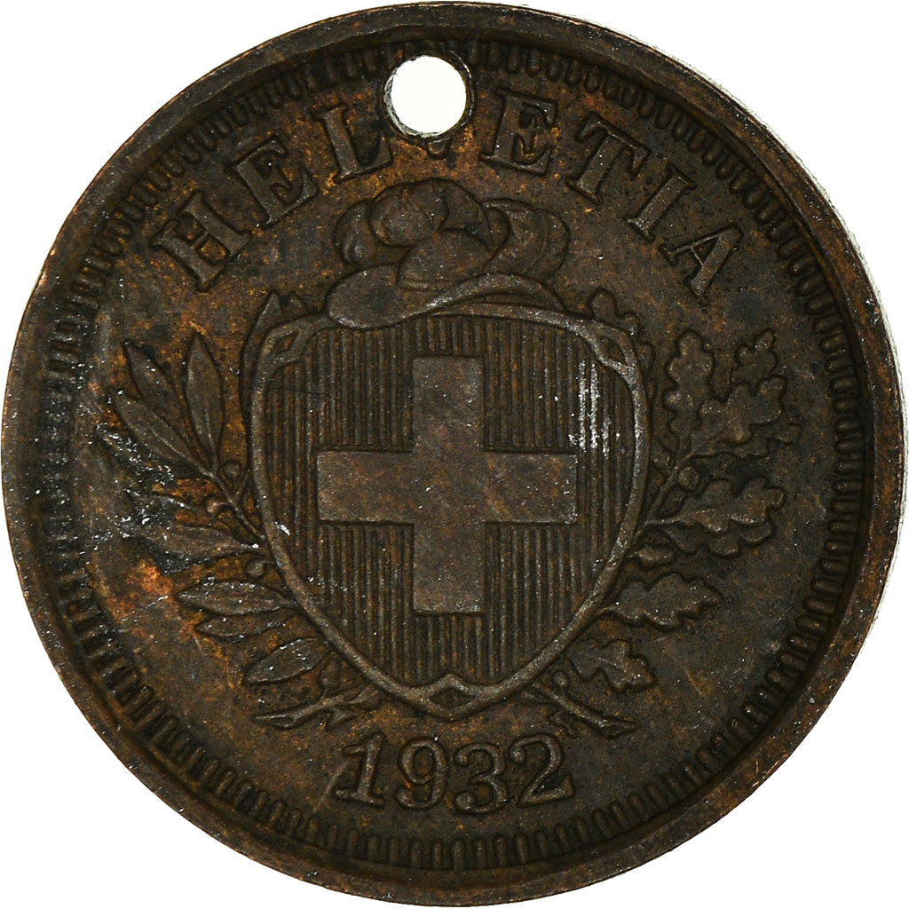 Coin, Switzerland, Rappen, 1932