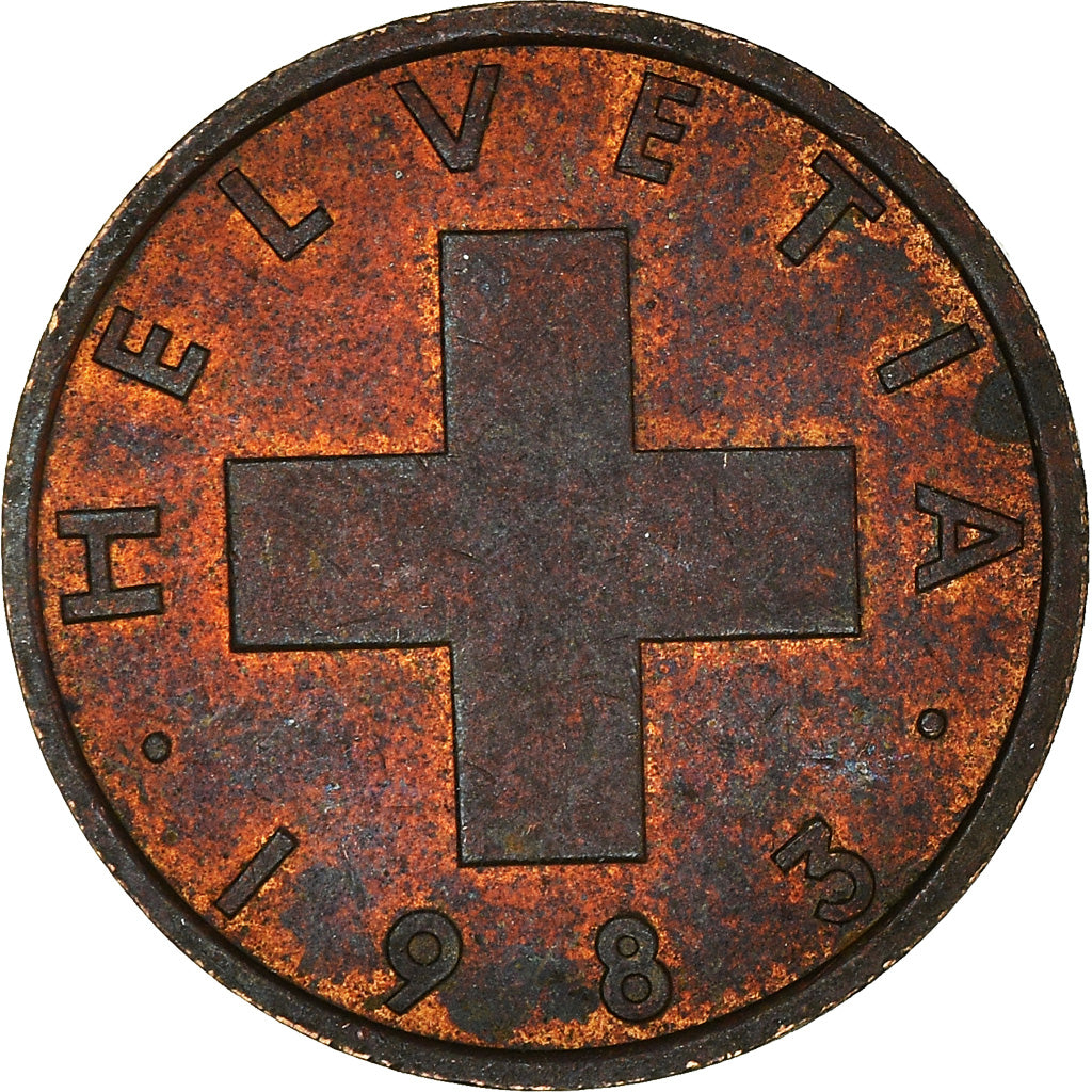 Coin, Switzerland, Rappen, 1983