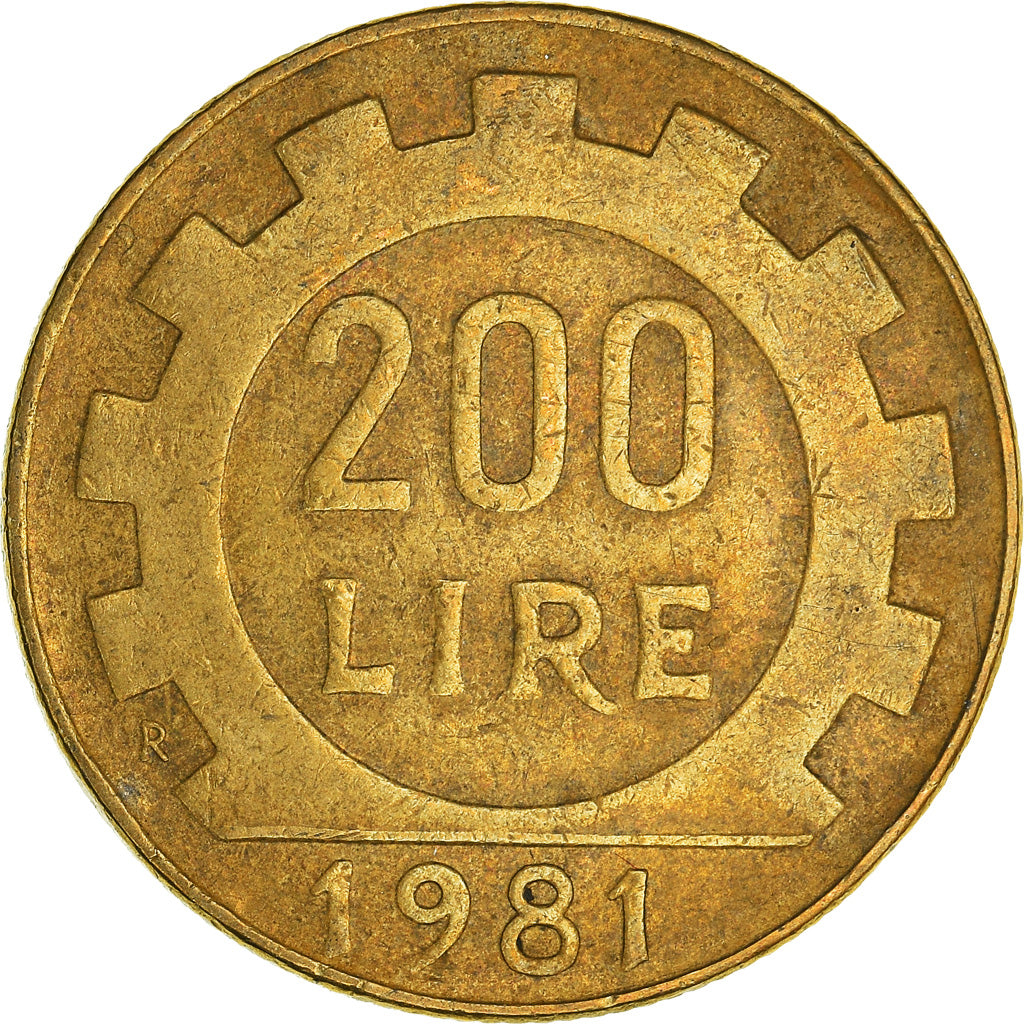 Moeda, Itália, 200 Lire, 1981