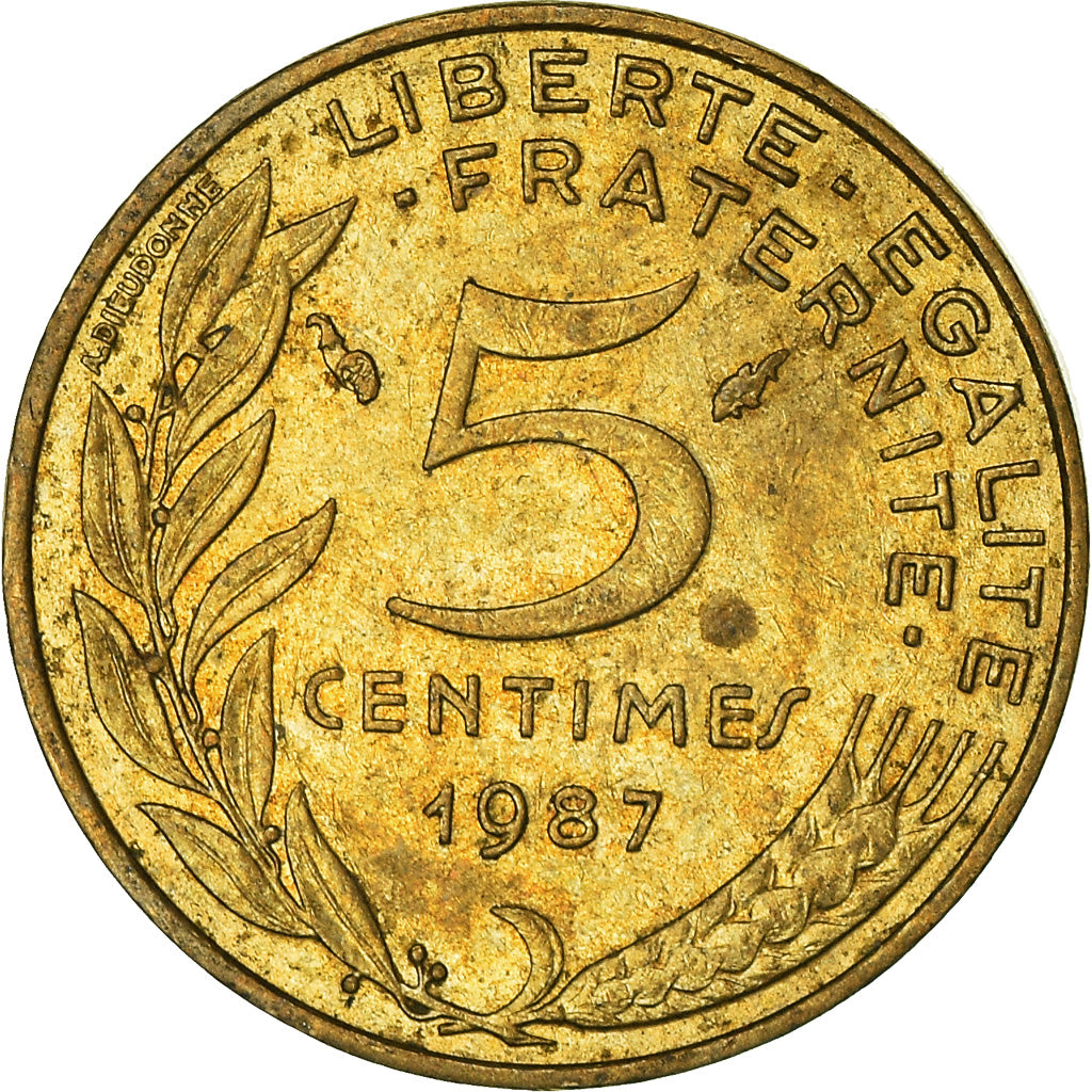 Moneta, Francia, 5 Centimes, 1987