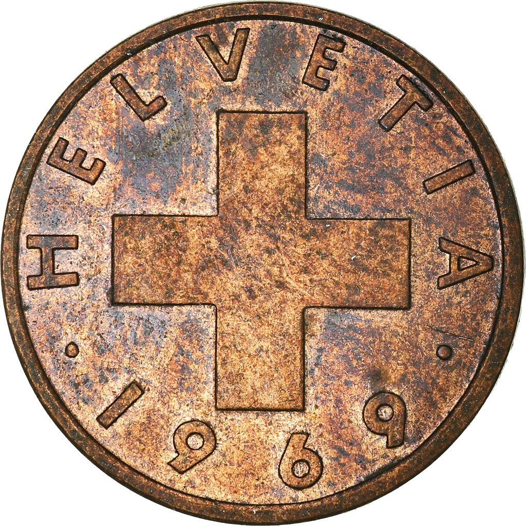 Monnaie, Suisse, 2 Rappen, 1969
