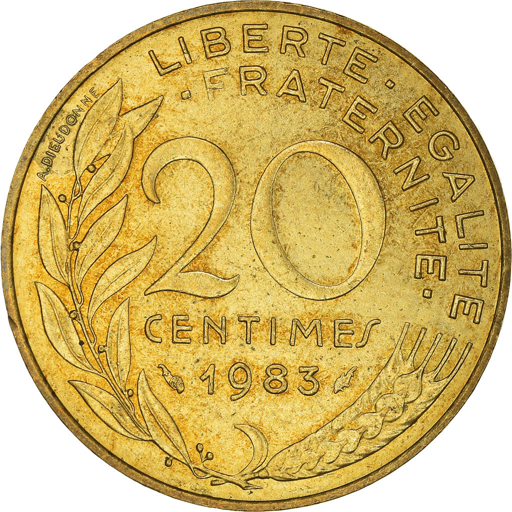 Coin, France, 20 Centimes, 1983