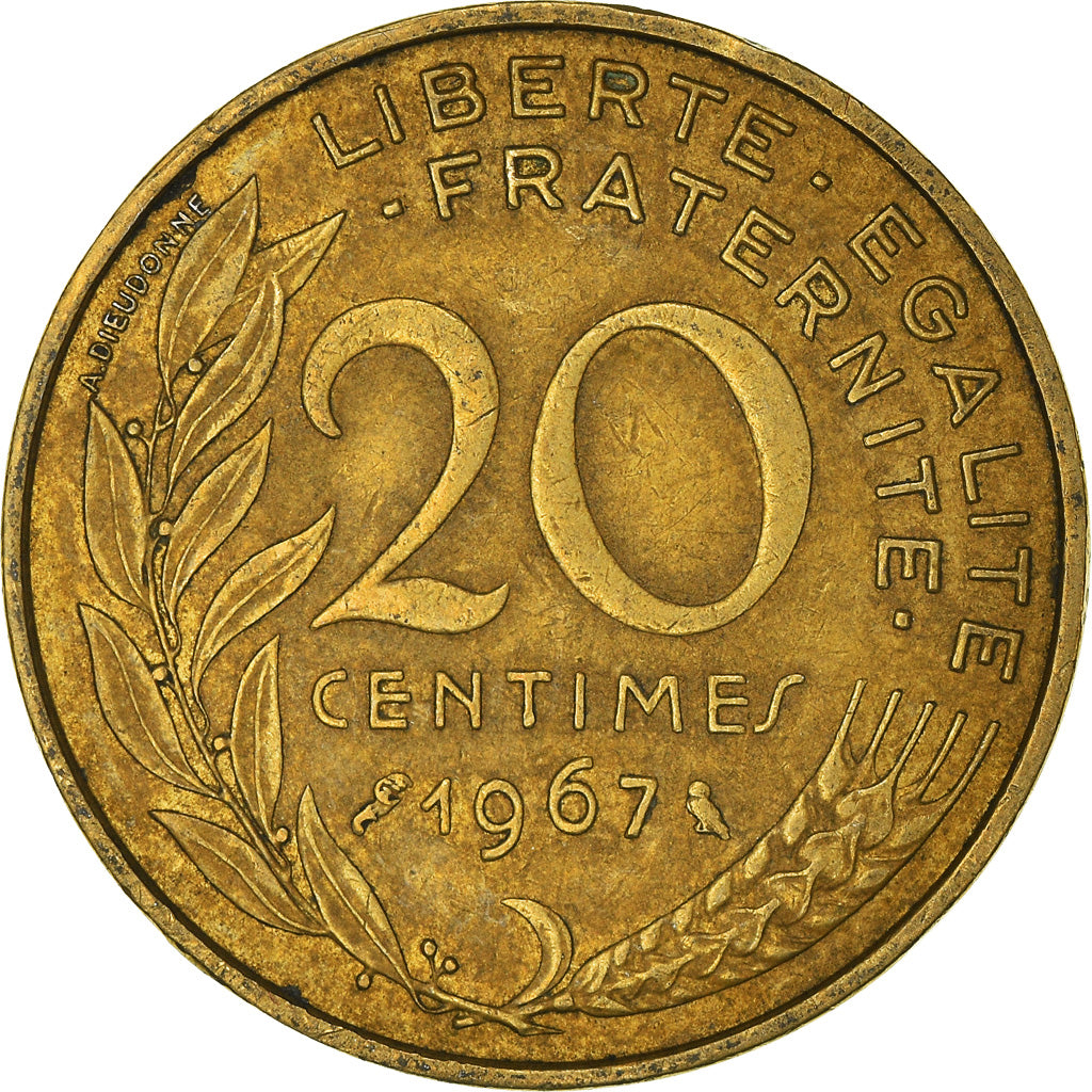 Münze, Frankreich, 20 Centimes, 1967