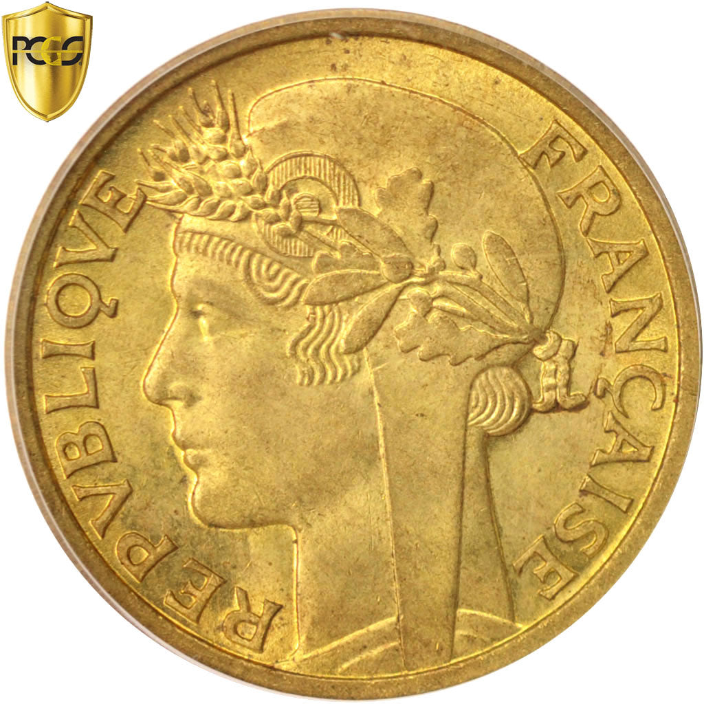 French West Africa, Franc, 1944, Paris, PCGS, MS64, Aluminum-Bronze, KM:2