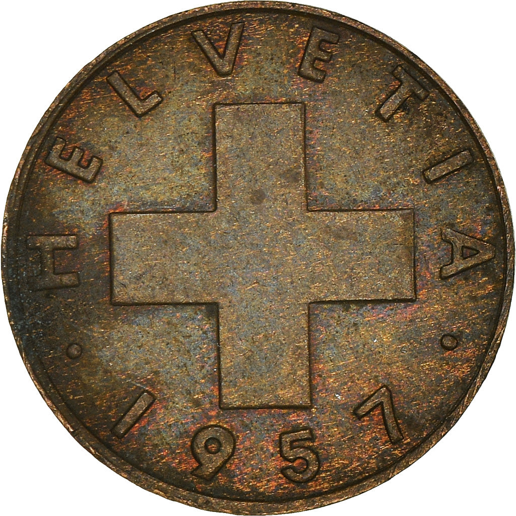 Monnaie, Suisse, Rappen, 1957