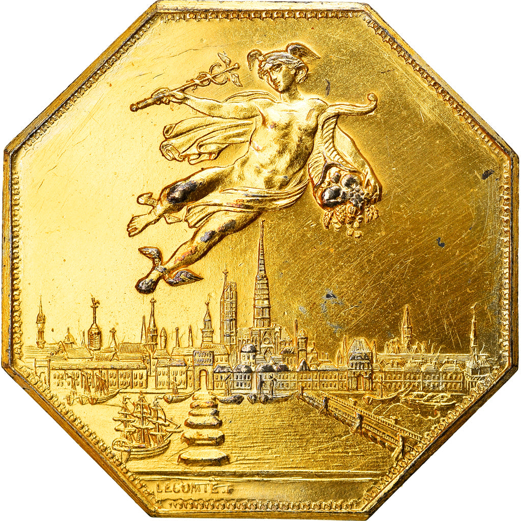 France, Token, Chambre de Commerce de Rouen, Business & industry, 1802, Lecomte