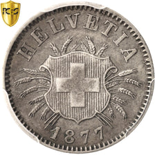 Svizzera, 5 Rappen, 1877, Bern, PCGS, XF45, BB, Biglione, KM:5, graded, 17259574