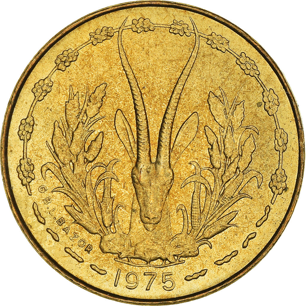 Moneda, Estados del África Occidental, 5 Francs, 1975