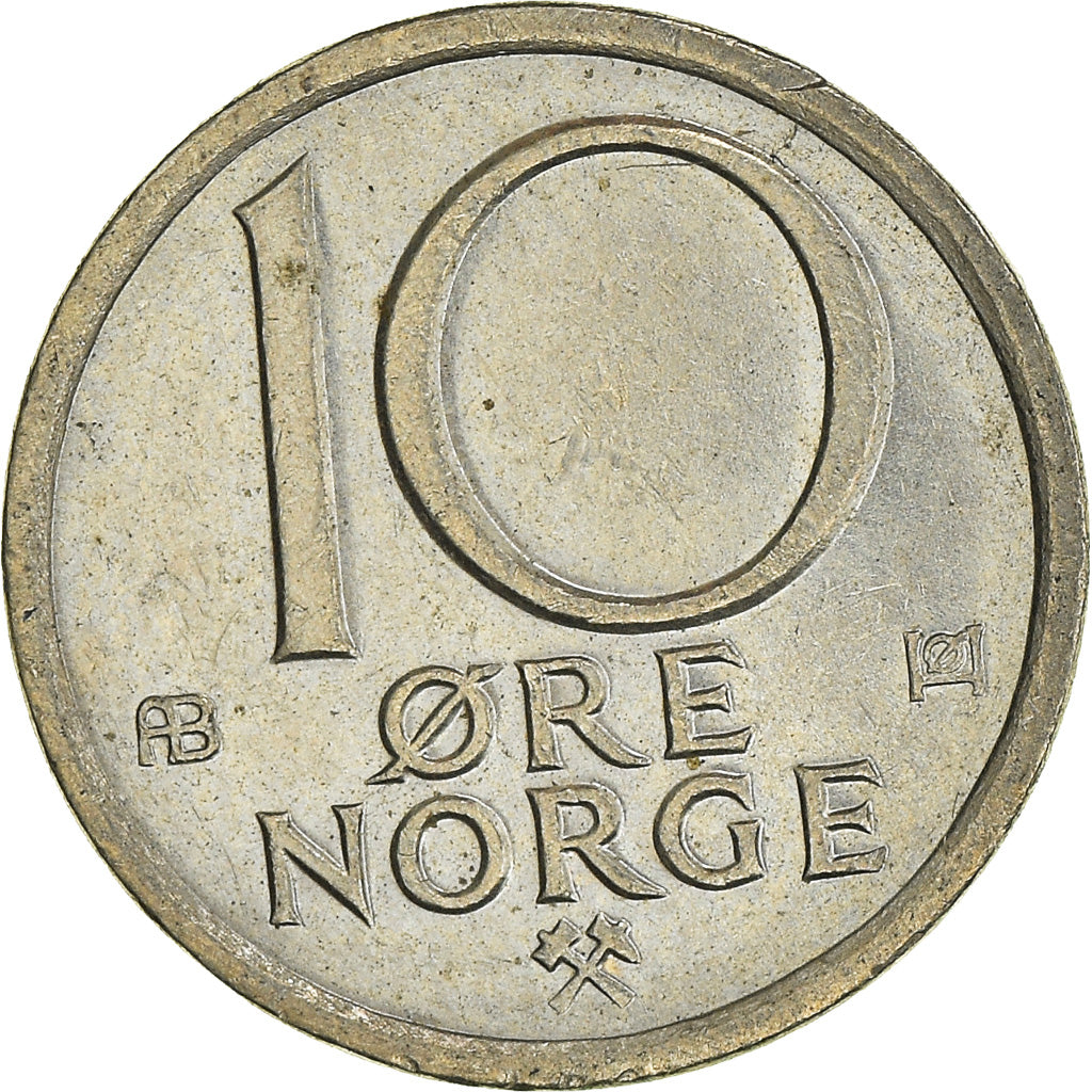 Moneda, Noruega, 10 Öre, 1977