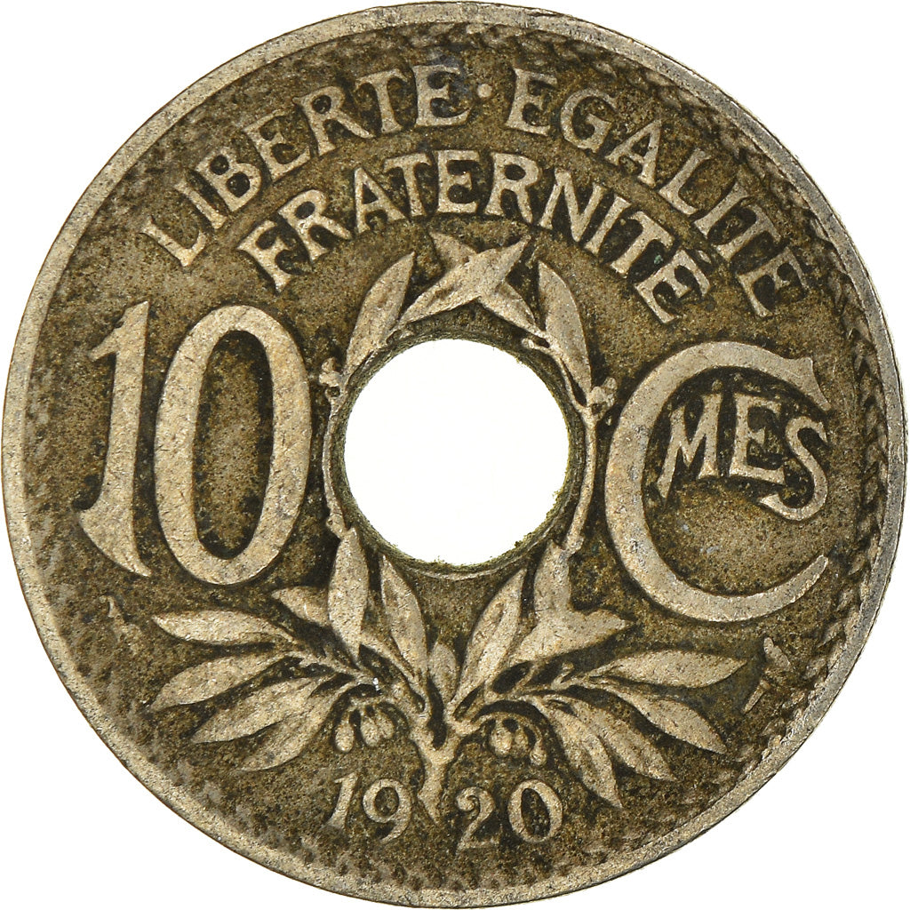 Coin, France, 10 Centimes, 1920