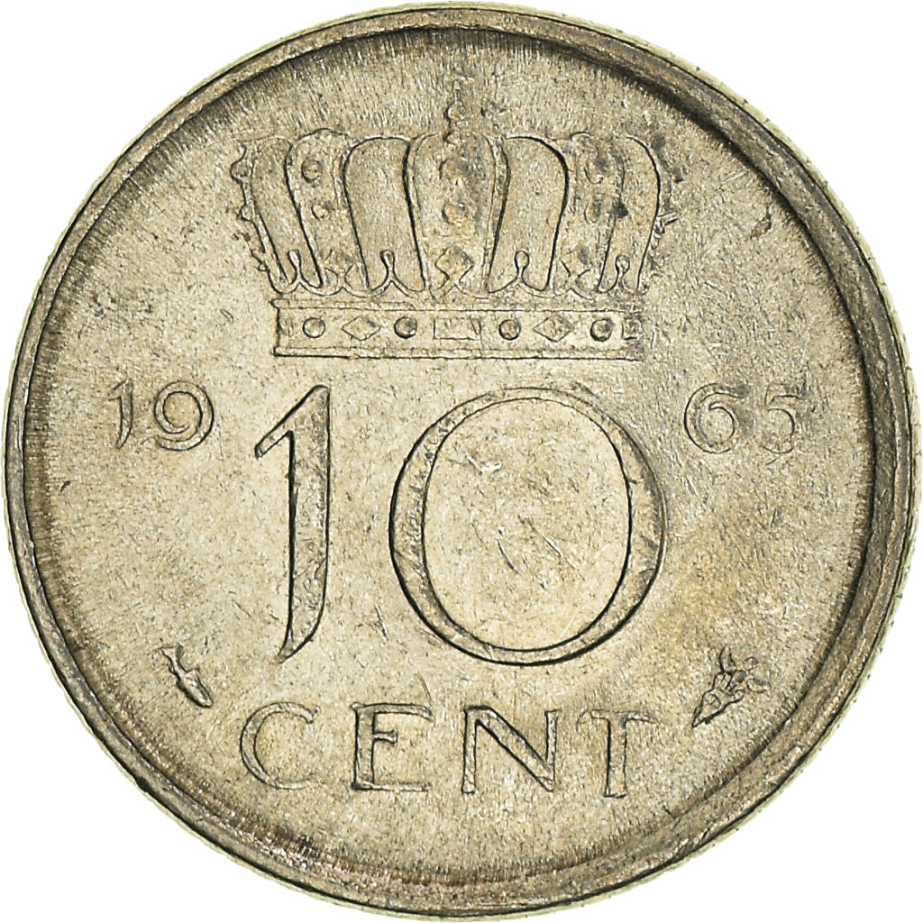 Münze, Niederlande, 10 Cents, 1965